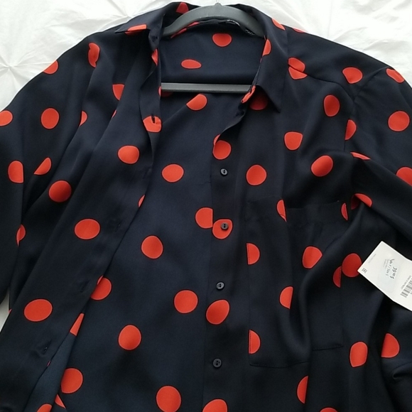 Zara New Polka dot Blouse Size Small - Picture 6 of 6